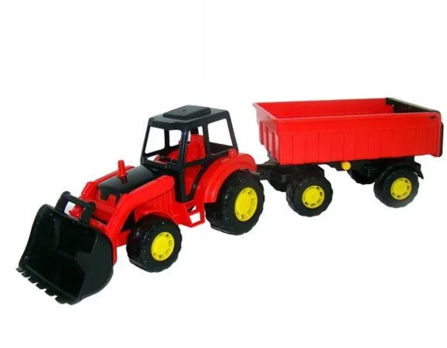 Traktor met Aanhanger en Graafarm