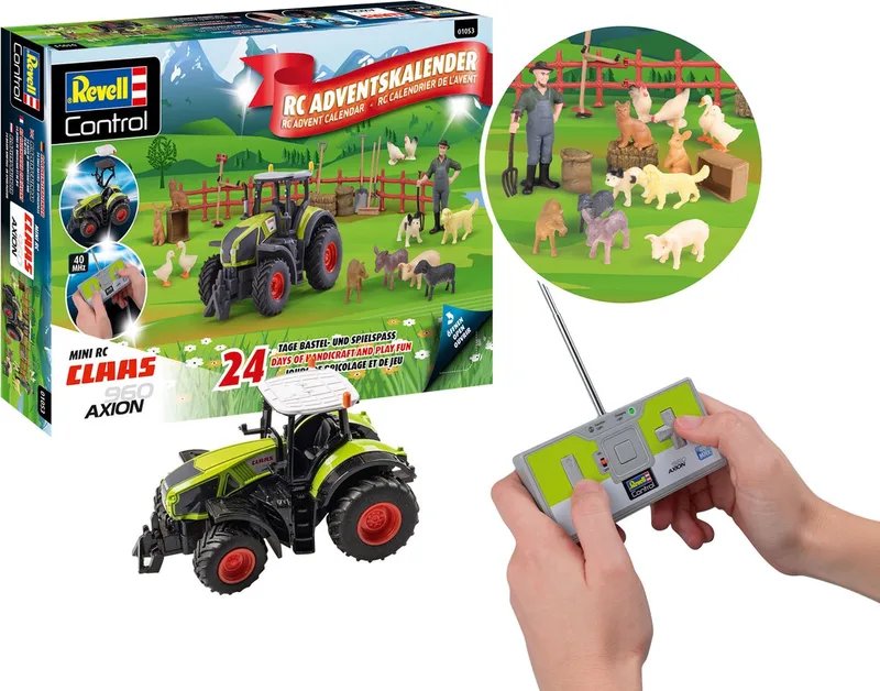 Adventskalender - 01053 RC Claas Axion 960 Tractor - RC Plastic Tractor - Modelbouw - 1:32 by Revell in Multi – product photo