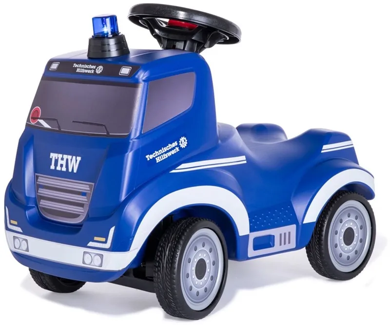 FerbedoTruck THW(FO171286). De FerbedoTruck THW is een rijdend speelgoedvoertuig in een coole THW-design (Duitse Federale Dienst voor Technische Hulpverlening), speciaal ontwikkeld voor kinderen van 1,5 tot 4 jaar. från Rolly Toys i Bleu – produktbild