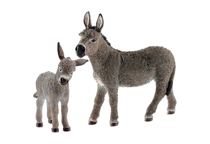 Spielfigur 13746 13772 Farm World 2er Set Esel + Eselfohlen von Schleich – Produktfoto