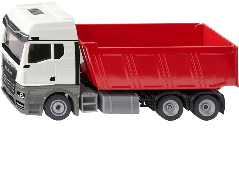 3518, MAN kiepwagen, 1:50, metaal/kunststof, rood/wit, kiepbak, robuust design by Siku in Rood, wit – product photo
