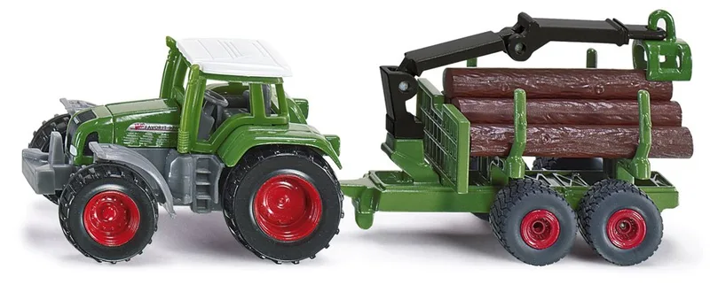 Fendt with forestry trailer – 1645 by Siku – product photo