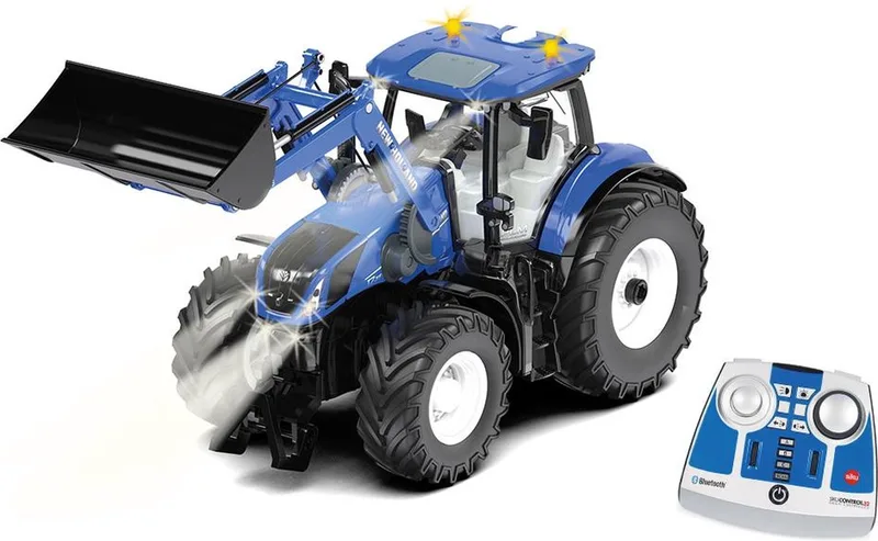 Holland T7.315 radiografisch bestuurbaar model Tractor Elektromotor 1:32 by Siku in Blauw;Zwart – product photo