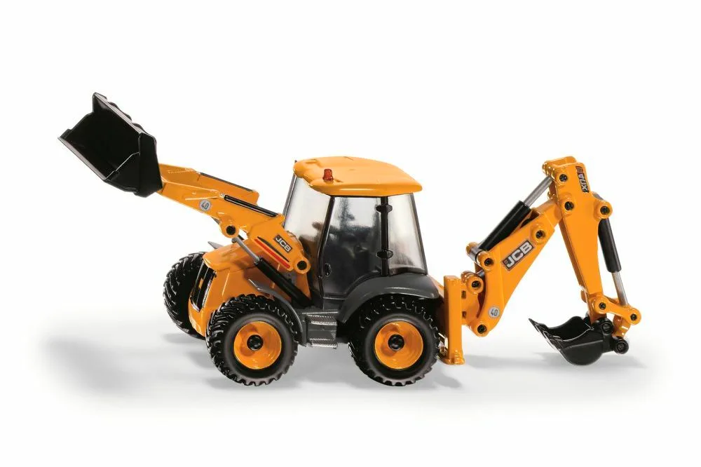 JCB 4CX tractor with front and rear loader by Siku – product photo
