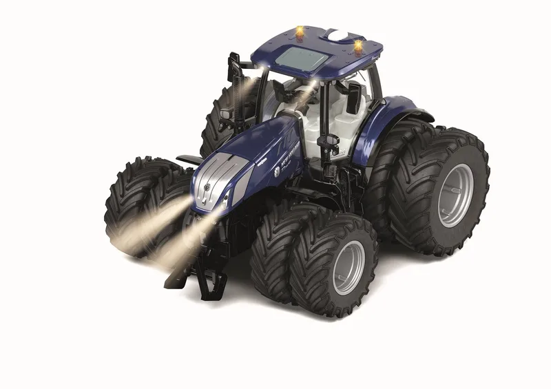 siku 6739, New Holland T7.315 tractor, 1:32, blauw, metaal/kunststof, afstandsbediening, incl. Bluetooth afstandsbedieningsmodule, met afneembare dubbele banden, bediening via app by Siku in Multikleur – product photo