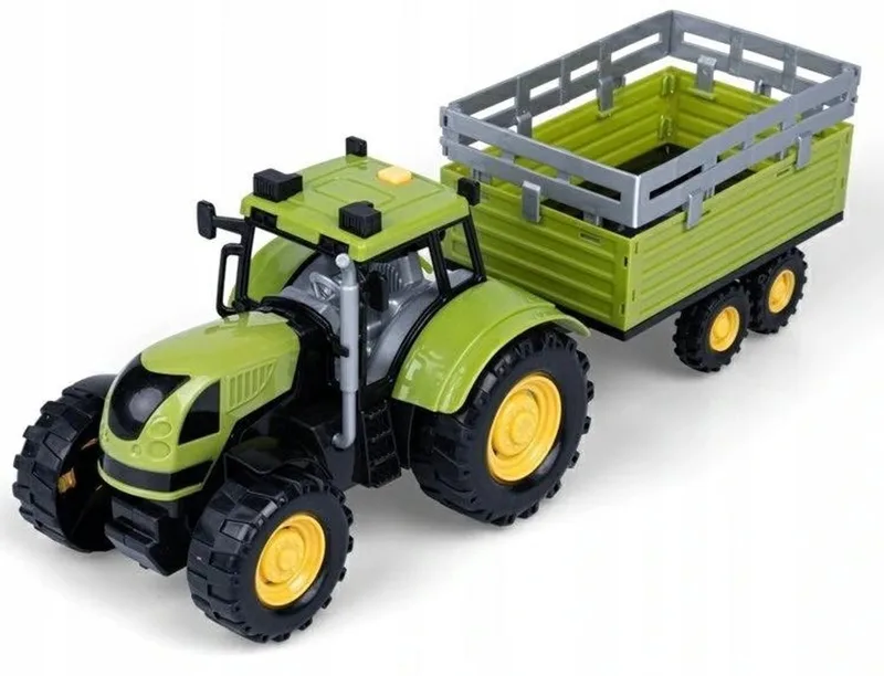 Tractor met Aanhanger - Licht & Geluid de Teamsterz en Grijs – photo du produit