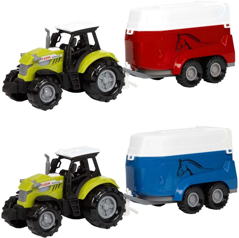 Ackers Ville Tractor en Trailer met Licht en Geluid, 10cm fra Toi-Toys i Flerfarvet – produktbillede