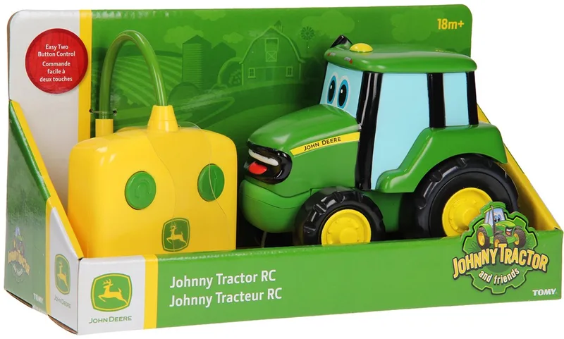 RC Johnny Tractor - John Deere - RC voertuig - Bestuurbare Tractor by TOMY in Groen – product photo