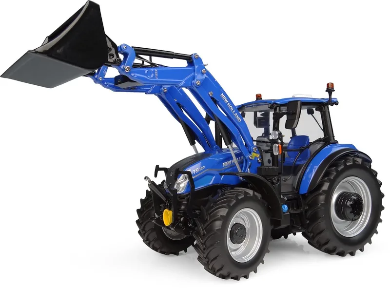 New Holland T5.120 met 655LU Voorlader 1:32 by Universal Hobbies in Blauw – product photo