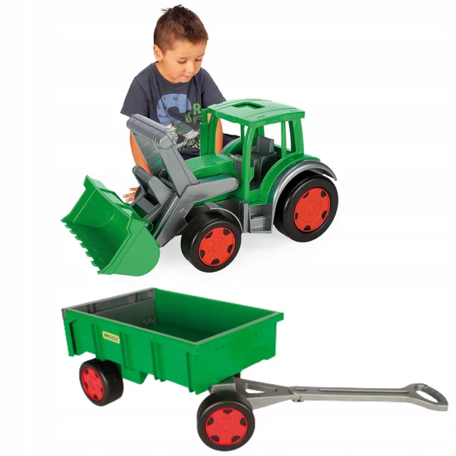 Gigant Boerderij Tractor met Schep en Aanhanger