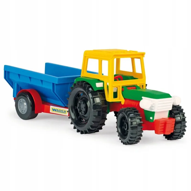 Traktor met Kieper 38cm - en Stevig Speelgoed fra Wader i Kleurrijk – produktbillede