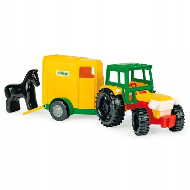 Traktor met Paardentrailer en Paard