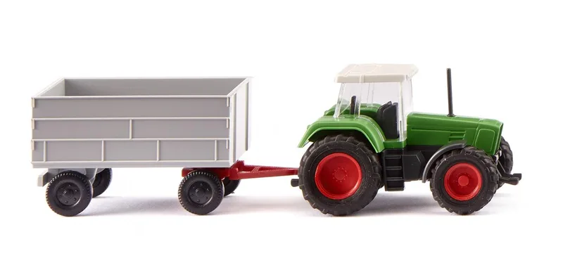 Fendt Favorit with trailer – 096003 · 1:160 by Wiking – product photo