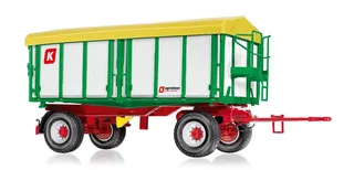 Kröger Zweiachs-Dreiseiten- tipping trailer HKD 302 - weiss – 077866 · 1:32 fra Wiking – produktbillede 1 af 4