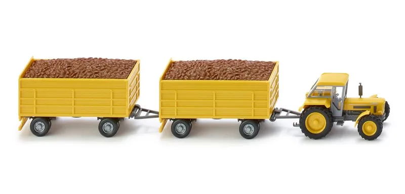 Schlüter 1250 VL with 2 Rübenanhängern – 087502 · 1:87 by Wiking – product photo
