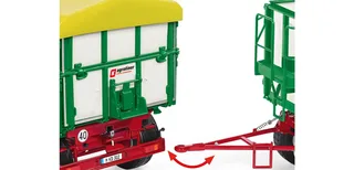 Kröger Zweiachs-Dreiseiten- tipping trailer HKD 302 - weiss – 077866 · 1:32 fra Wiking – miljøbillede 2 af 4