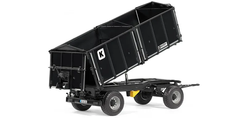 Kröger Zweiachs-Dreiseiten- tipping trailer HKD 302 - black – 077867 · 1:32 by Wiking – product photo 2 of 2