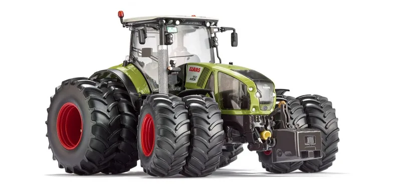 Claas Axion 950 with dual wheels – 077328 · 1:32 från Wiking – produktbild
