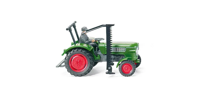 Fendt Farmer 2 with mower and Fahrer – 089902 · 1:87 by Wiking – product photo