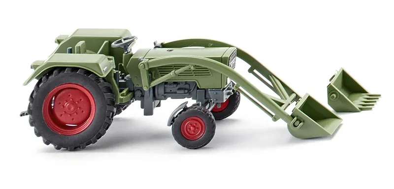 Fendt Farmer 2S with front loader -resedagrün – 089003 · 1:87 by Wiking – product photo