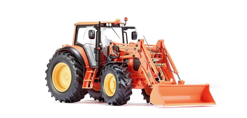 John Deere 7430 avec chargeur frontal et chargeur frontal-Werkzeugen – 077342 · 1:32 de Wiking – photo du produit