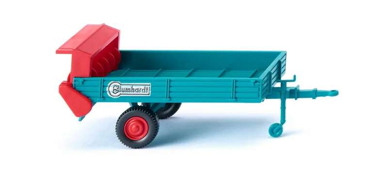 Miststreuer (Blumhardt) - türkis/red – 088703 · 1:87 fra Wiking – produktbillede