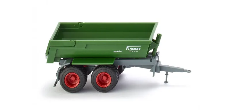 Krampe Halfpipe dump trailer - green – 038811 · 1:87 by Wiking – product photo