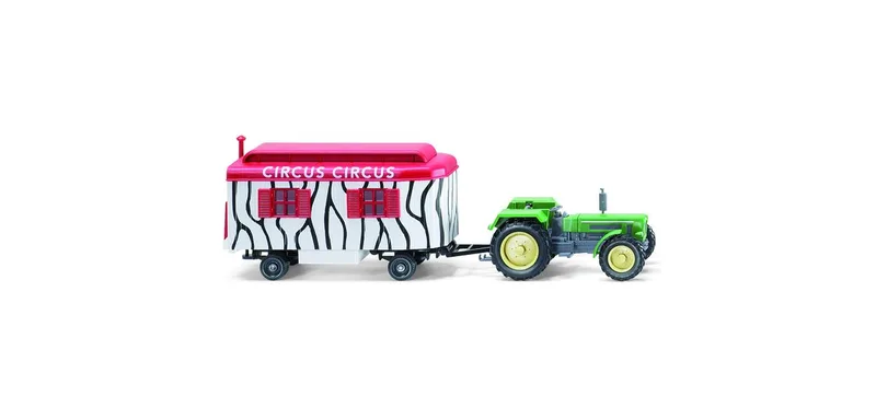 Schlüter 1250 VL with trailer – 087540 · 1:87 från Wiking – produktbild