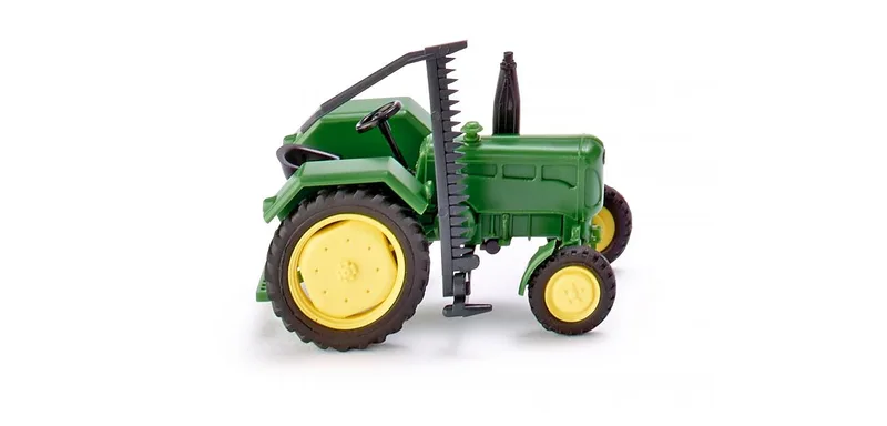 John Deere 2016 with mower – 088201 · 1:87 fra Wiking – produktbillede