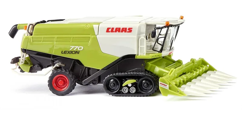 Claas Lexion 770 TT combine harvester with Conspeed maize header – 038913 · 1:87 från Wiking – produktbild