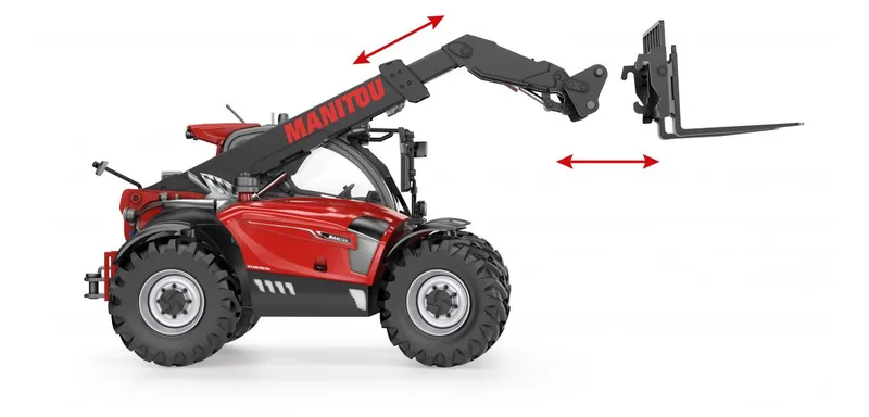 Manitou telehandler MLT 635 – 077850 · 1:32 by Wiking – product photo 3 of 4