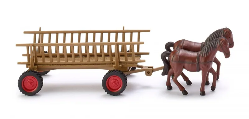 Leiterwagen with Pferdegespann – 089302 · 1:87 by Wiking – product photo