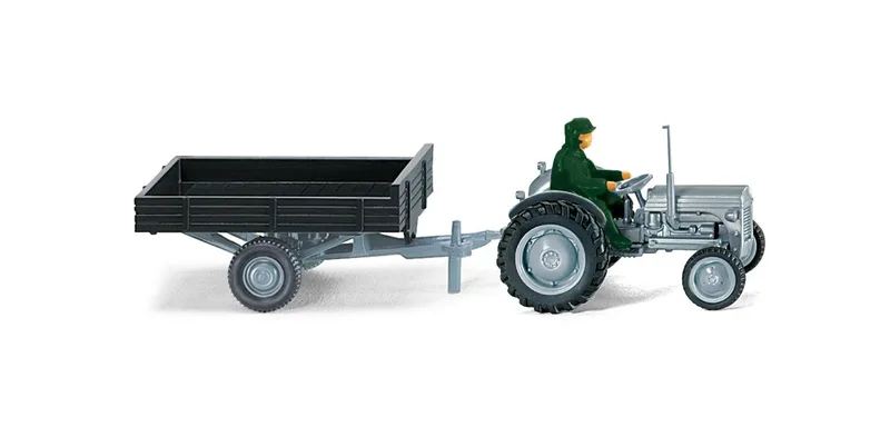 Ferguson TE with trailer and Fahrer – 089240 · 1:87 by Wiking – product photo