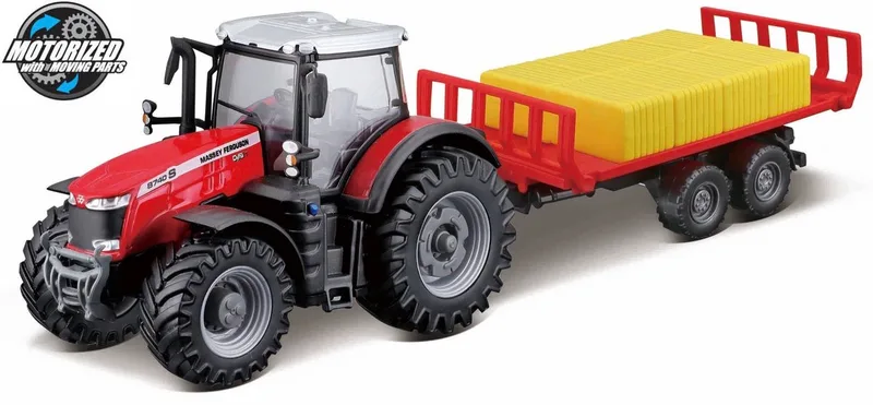 Massey Ferguson 87405 - Modelauto - Schaal 10 CM van Bburago in Rood, Zwart, Wit – productfoto