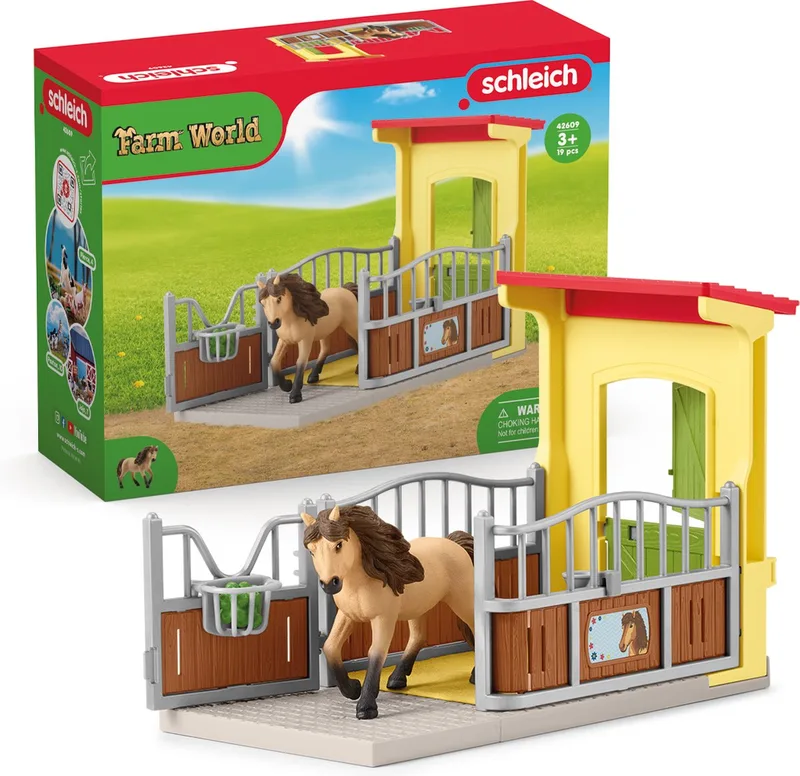 42609 Pony Box with Iceland Pony Stallion by Schleich – product photo