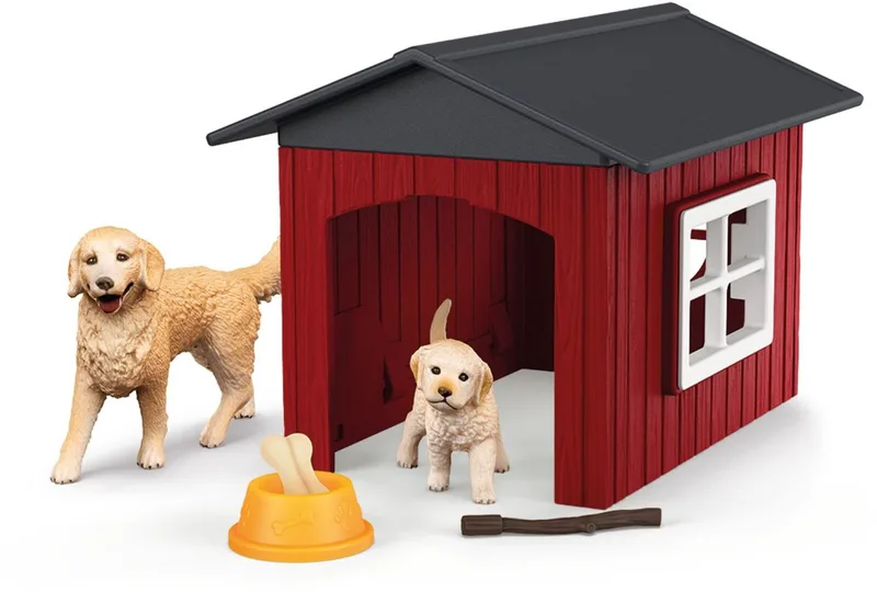 42722 Dog Kennel with Golden Retriever by Schleich – product photo