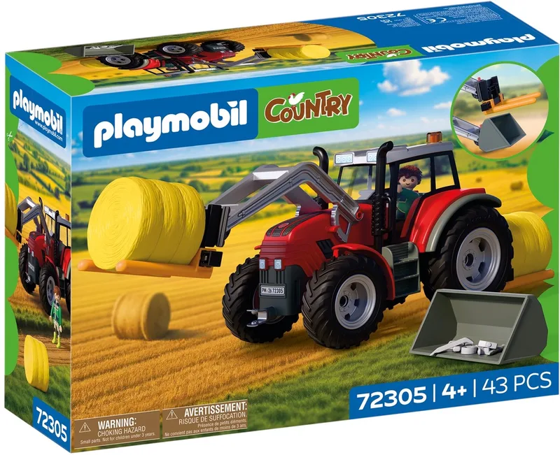 Country tractor speelgoed met hooibalen - boerderij set. by Playmobil in Meerkleurig – product photo