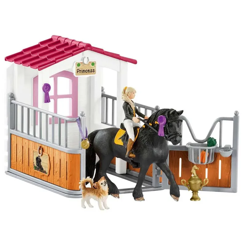 42437 Schleich Paardenbox Met Paard Princess & Tori fra Schleich – produktbillede 2 af 6