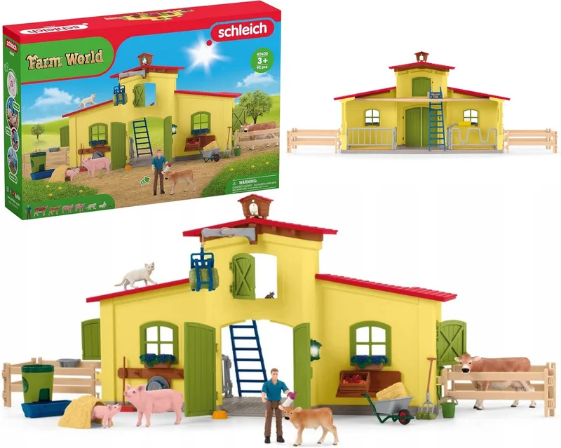 Farm World - Grote Boerderij met Dieren en Accessoires, Figurenset 3+ från Schleich – produktbild