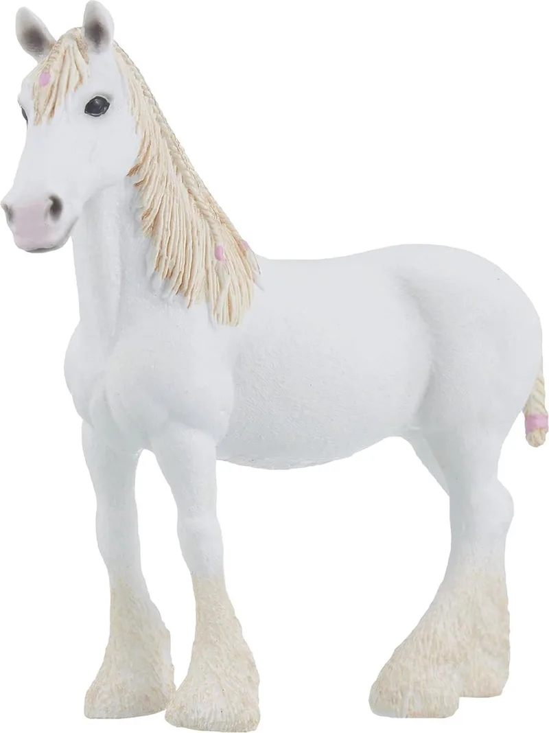 Farm World - Paardenfiguur, Shire Merrie, Figuren voor Kinderen 3+ från Schleich i Wit – produktbild