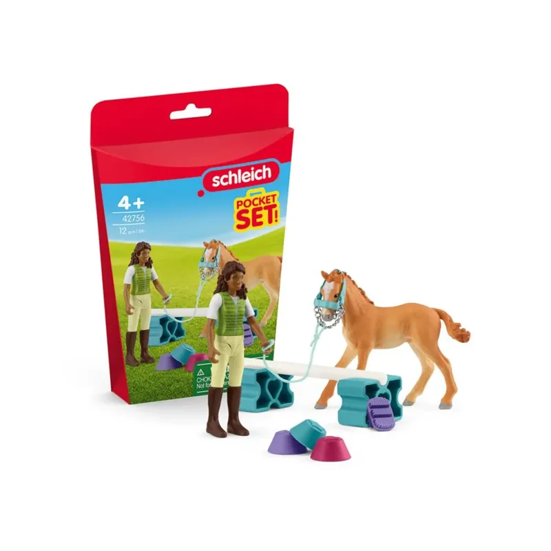 Horse Club 42756 Trainingsset mit Fohlen und Sarah fra Schleich – produktbillede