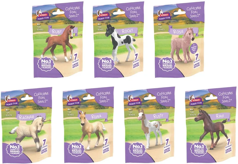 Horse Club verzamelveulens display 21 stuks - speelgoed paarden. von Schleich in Meerkleurig – Produktfoto