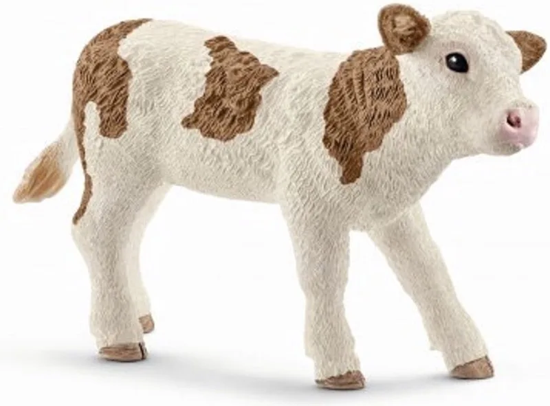 Kalf Fleckvieh - 9cm by Schleich in Bruinwit – product photo